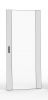 Single leaf door metal/glass, 42U 800 mm width with 1 single point lock and hinges, RAL 7035 grey