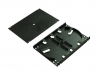 BKT fiber optic splice cassette+cover+2x holder for 6 thermoshrinkable splice protectors (BLACK)