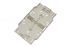 BKT fiber optic splice cassette+cover+2x holder for 12 aluminum splice protectors (ANT) WHITE
