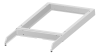 Plinth/base for industrial cabinet BKT 800/800/100 (W/D/H mm), base with built-in counterweight RAL 7035