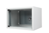 BKT wall hanging cabinet single section "STANDARD" 12U, 560/400/640 (W/D/H mm) RAL 7035 (metal door)