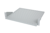 BKT fixed shelf 19" depth 400 mm, 2U, mounted on the front with a sliding tray RAL 7035 GREY