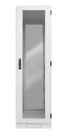BKT industrial cabinet IP54 19" 42U 600/1000/2086 (W/D/H mm) RAL 7035 (front and back door identical single leaf metal/glass) aluminum profile without one wall