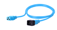BKT power Cable - socket IEC 320 C19 16A, plug IEC 320 C20 16A, 3 x 1,5 mm2 blue 1,5m