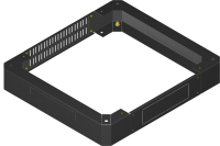 BKT plinth/base 100 mm for cabinet width 600 and depth 600 mm RAL 7035 (for QUICK RACK cabinets)
