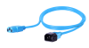 Kabel zasilający BKT - gniazdo IEC 320 C13 10A, wtyk IEC 320 C14 10A, 3 x 1,0 mm2 niebieski 2m