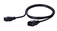 Kabel zasilający BKT - gniazdo IEC 320 C19 16A, wtyk IEC 320 C14 10A, 3 x 1,0 mm2 czarny 3m
