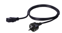 Kabel zasilający BKT - gniazdo IEC 320 C19 16A, wtyk DIN 49441(unischuko) 16A, 3 x 1,5 mm2 czarny 3m